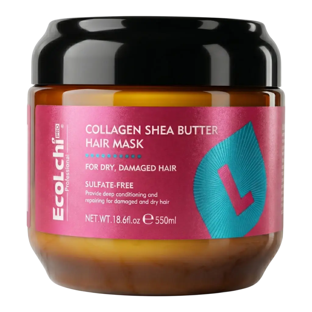[10CT] Ecolchi Shea Butter Hair Mask 550ml